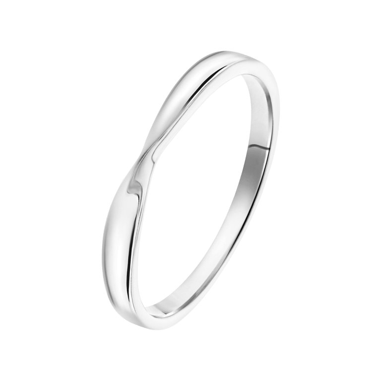 Zilveren ring twist