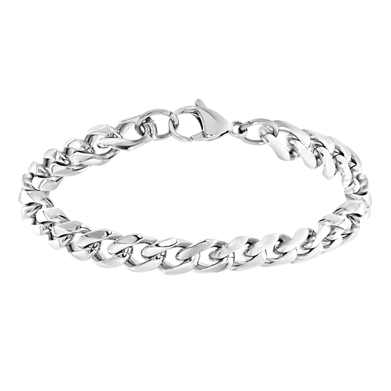 Gerecycled stainless steel armband gourmetschakel