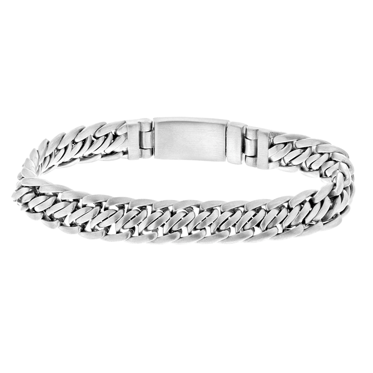 Stainless steel herenarmband mat