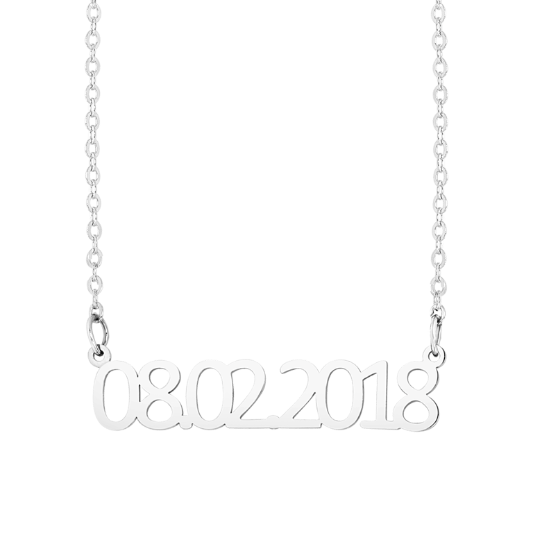 Stainless steel ketting datum voor dames
