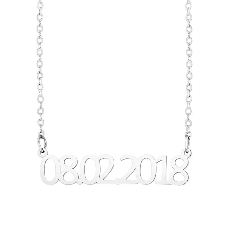 Stalen ketting datum voor dames