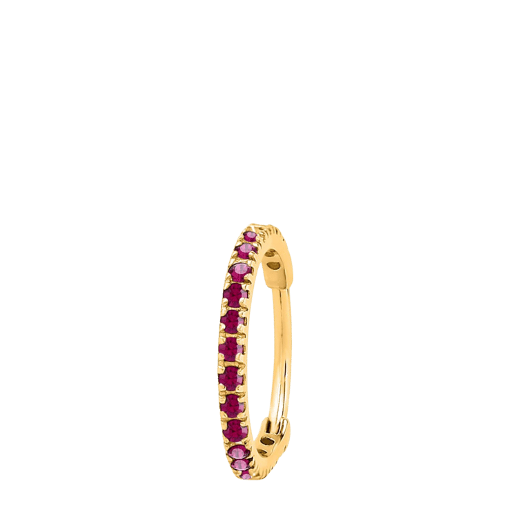 Stalen goldplated helixpiercing met zirkonia voor dames