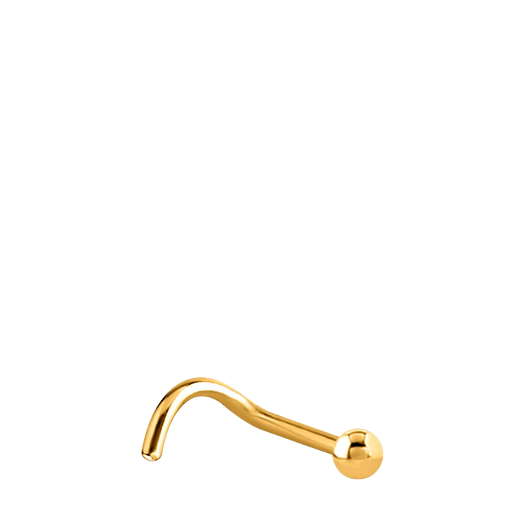 Stainless steel neuspiercing gold bol