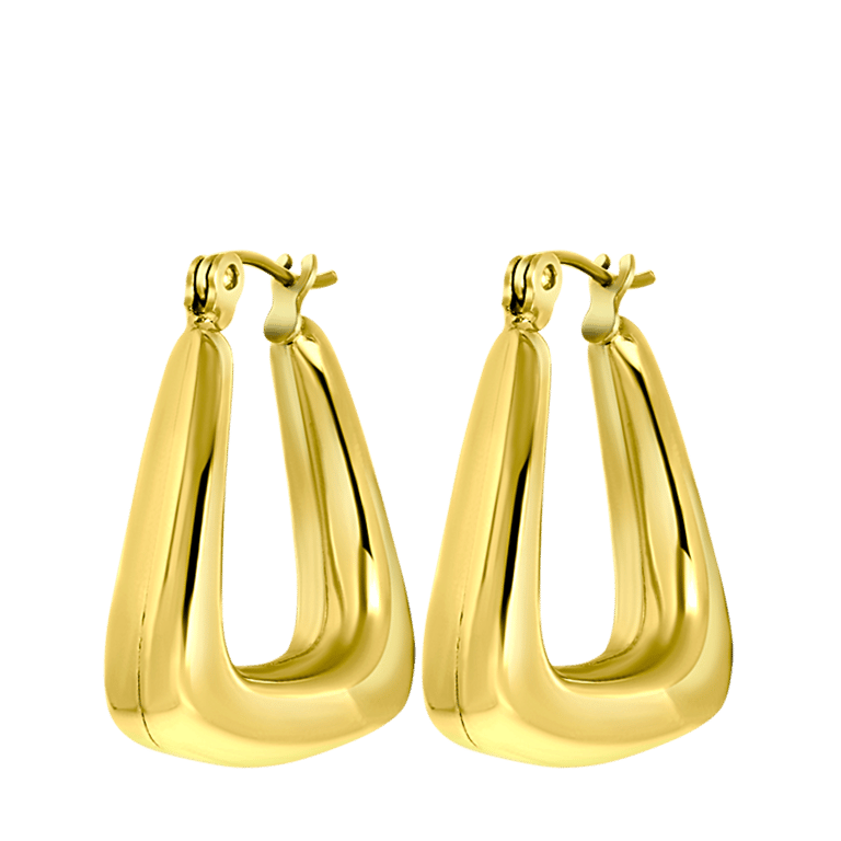 Myla stainless steel goldplated oorringen voor dames