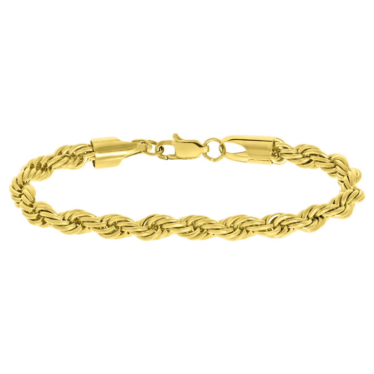 Stainless steel goldplated fantasiearmband voor dames