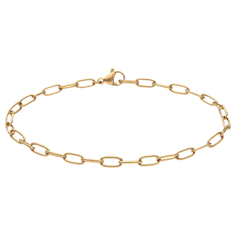 Stainless steel goldplated fantasiearmband voor dames