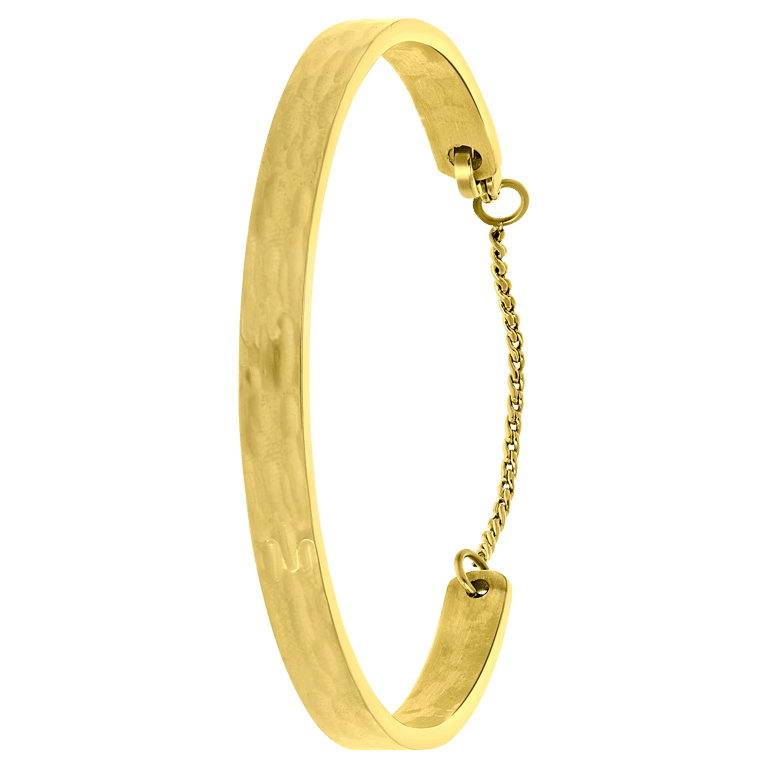 Stainless steel goldplated bangle voor dames