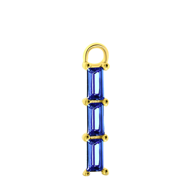 Ohrringanhänger, 925 Silber, vergoldet, Geburtsstein, Mix & Match