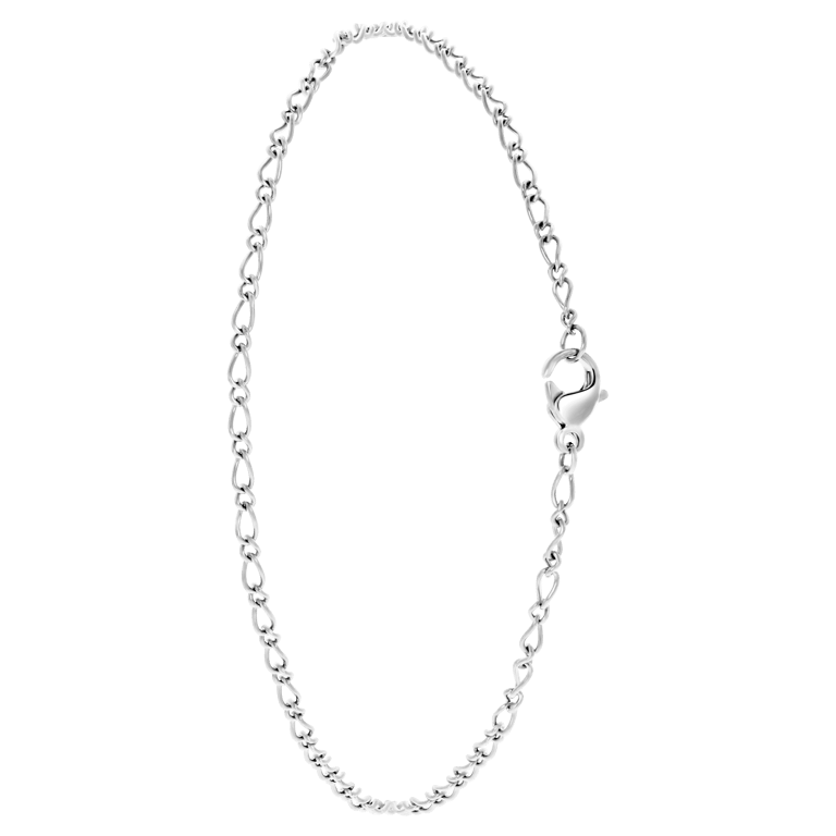 Gerecycled stainless steel enkelband fantasieschakel