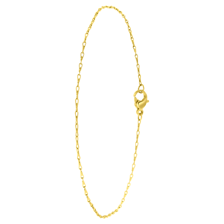 Gerecycleerd stalen goldplated enkelband fantasieschakel