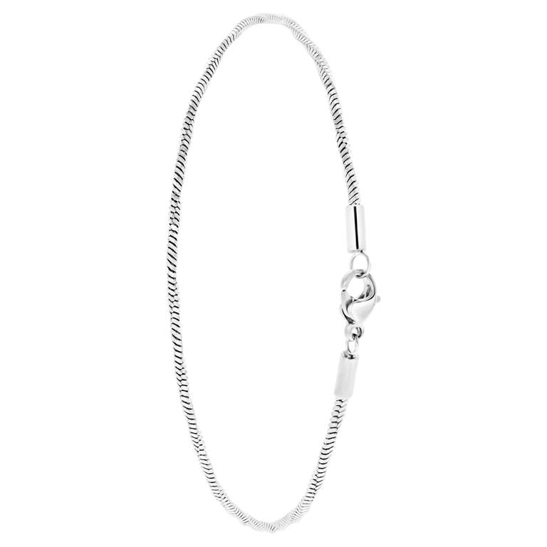 Gerecycled stainless steel enkelband koord