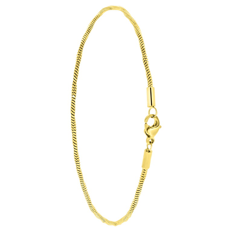 Stalen goldplated enkelbandje voor dames