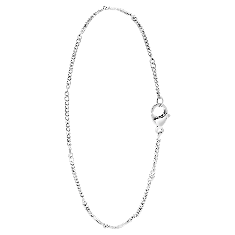 Gerecycleerd stainless steel enkelband gourmetschakel