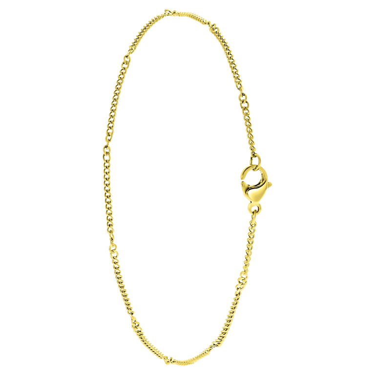 Stainless steel goldplated enkelbandje voor dames
