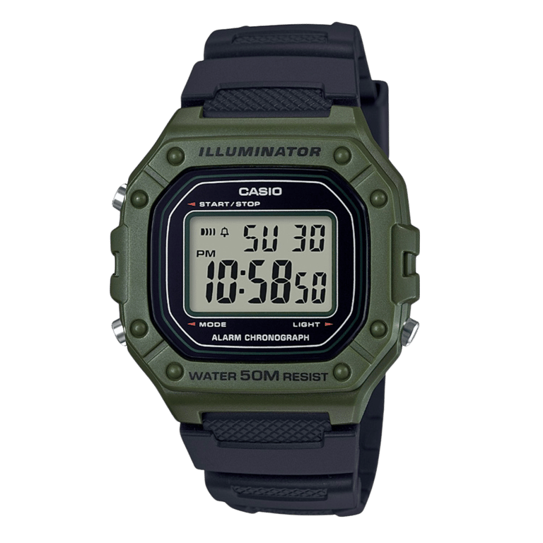 Casio Sports Digitaal Heren Horloge Zwart W-218H-3AVEF