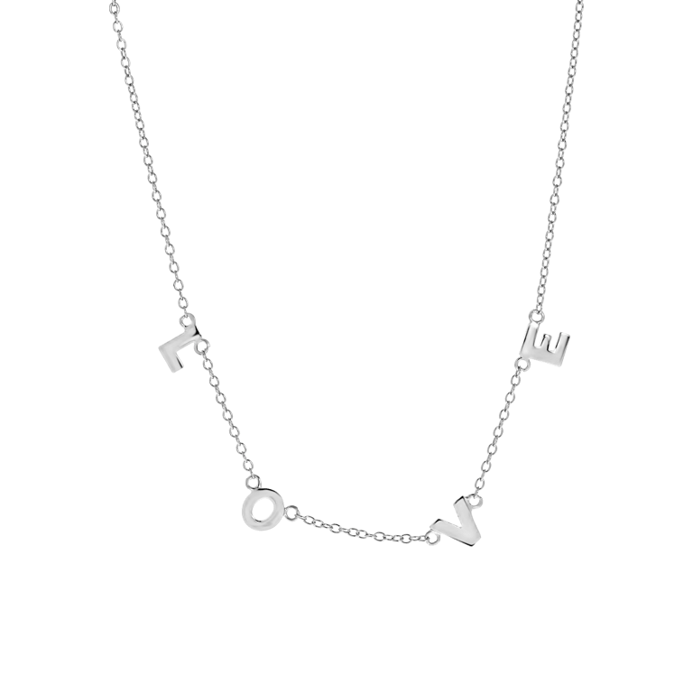 Halskette, 925 Silber, LOVE