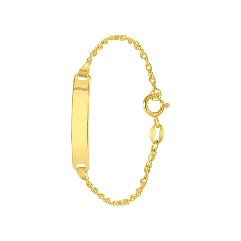 Gerecycled zilveren goldplated kinderarmband met plaatje