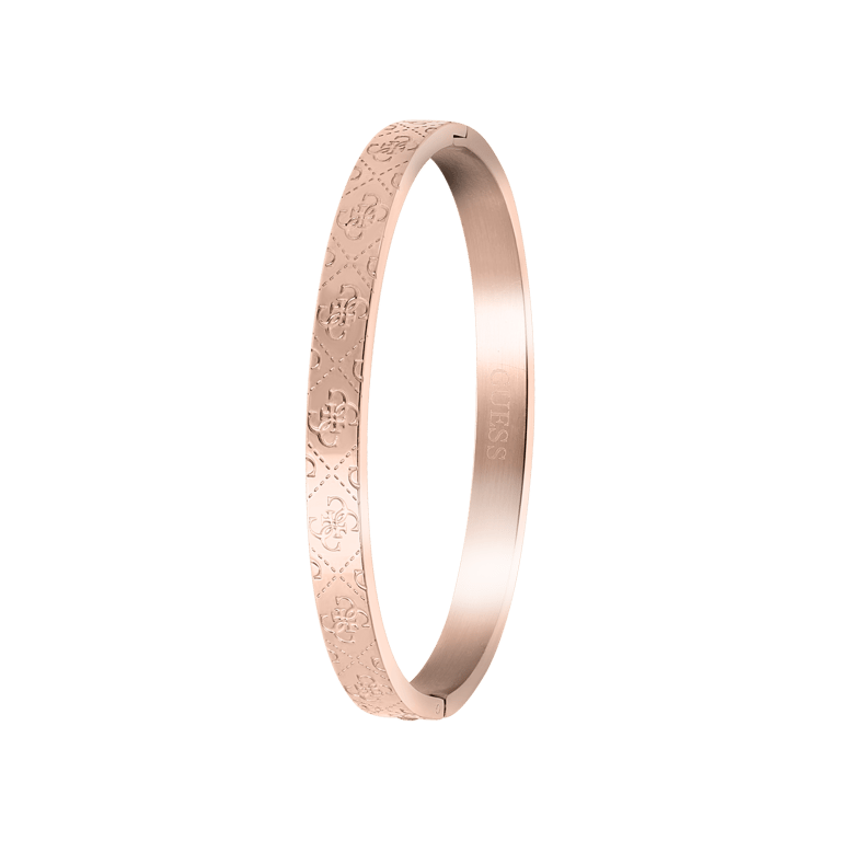 Guess stalen roséplated bangle voor dames