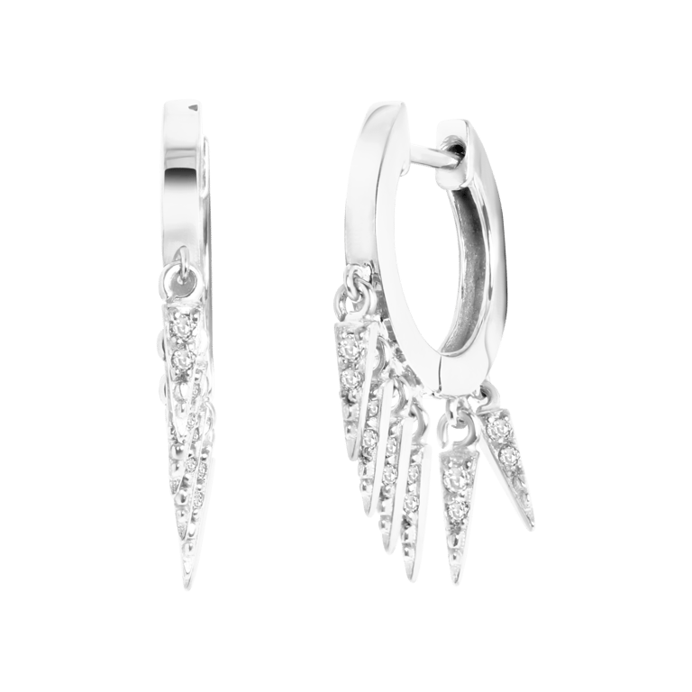 Stainless steel oorbellen met zirkonia steentjes