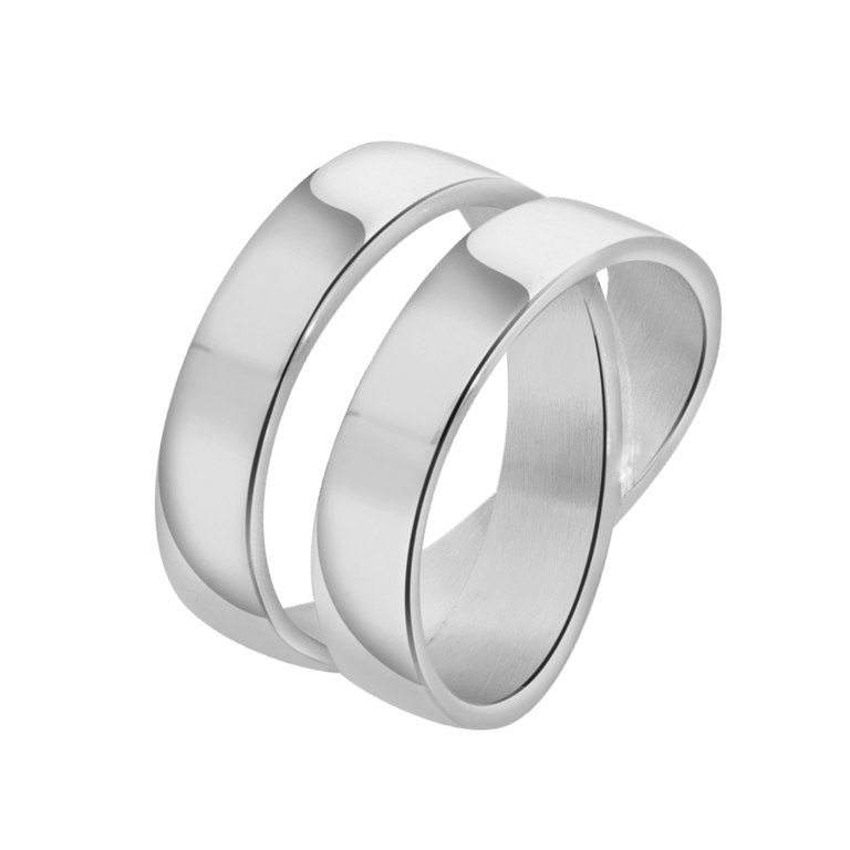 Gerecycled stainless steel ring Trinette