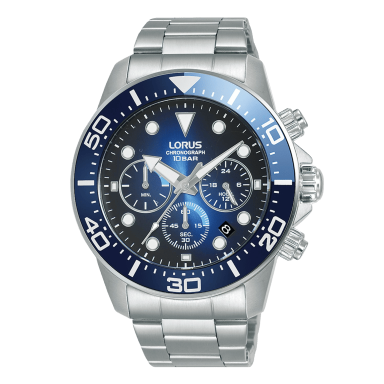 Lorus Chronograf-Armbanduhr, blau, 100 m WD, RT343JX9