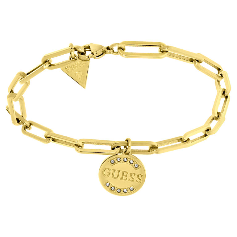 Guess stalen goldplated closed forever armband