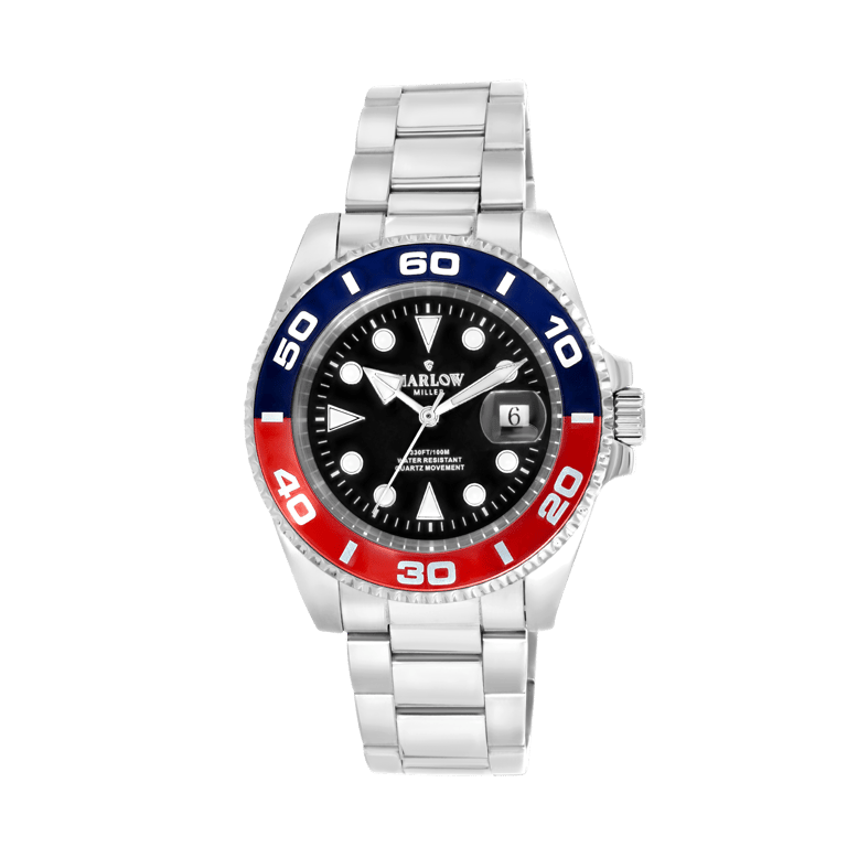 Marlow Miller Armbanduhr mit Edelstahlgehäuse und -armband