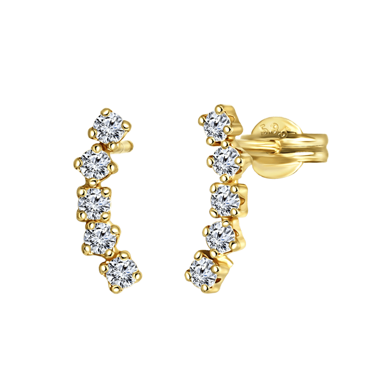Ohrringe, 585 Gelbgold, 5 Zirkonia
