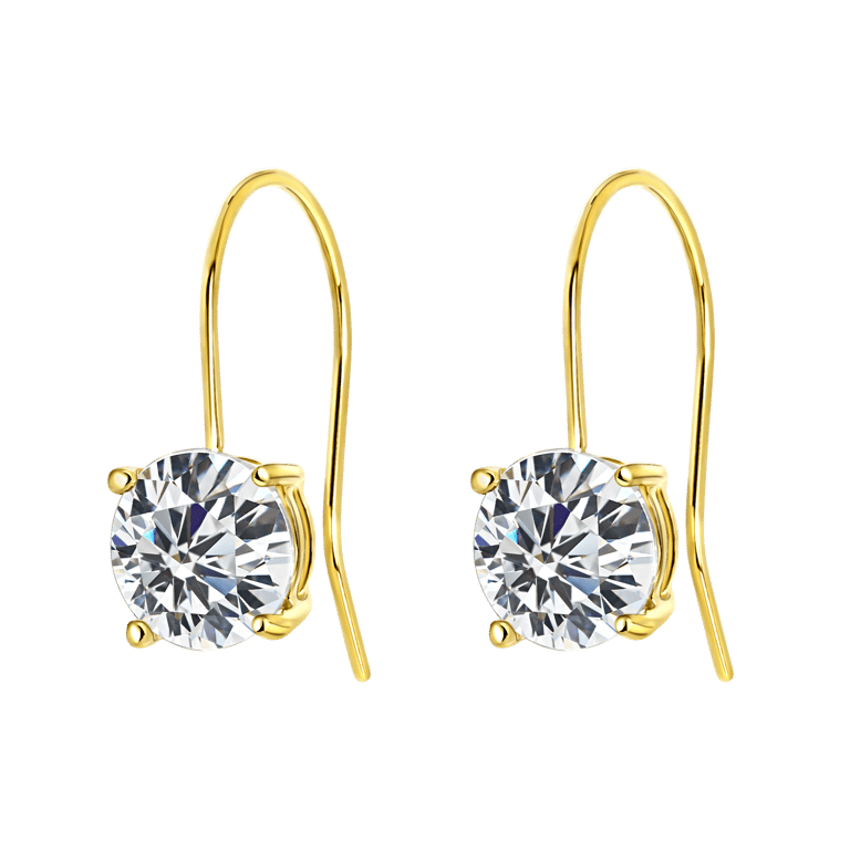 Ohrringe, 585 Gelbgold, Zirkonia, 6 mm