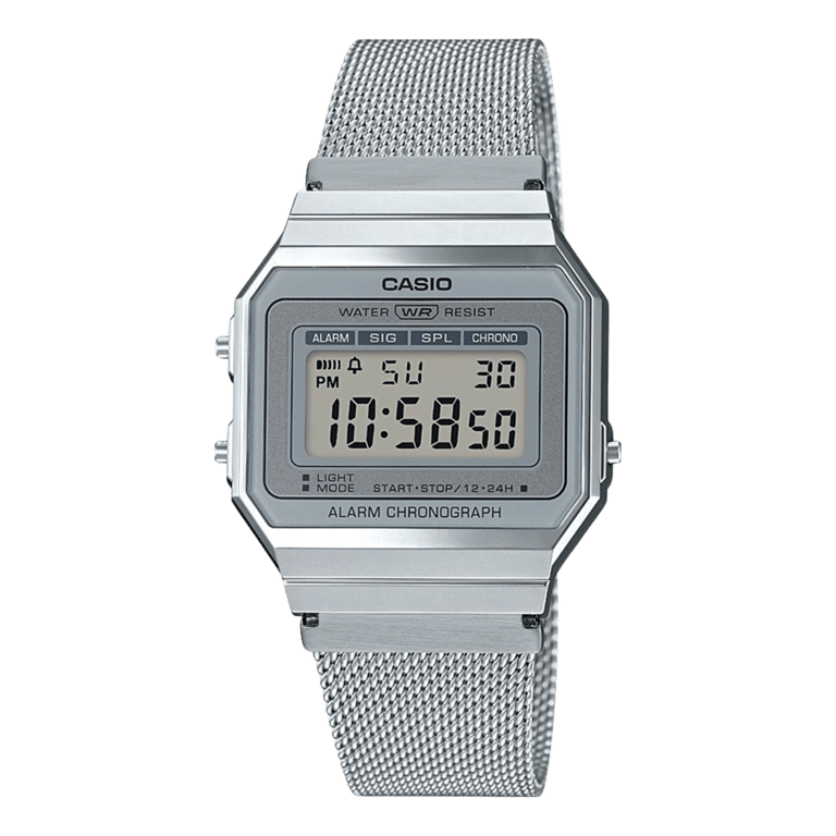 CASIO VINTAGE, Edelstahl, Mesh, A700WEM-7AEF