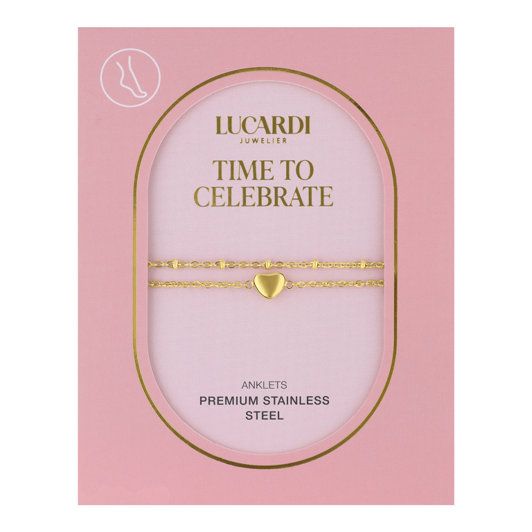 Stainless steel goldplated enkelbandje voor dames