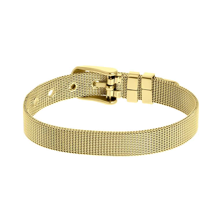 Stalen goldplated fantasiearmband voor dames
