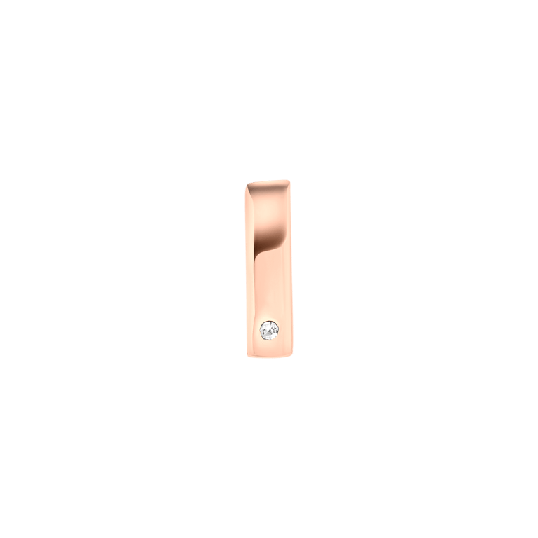 Stalen roséplated hanger mesh slider voor dames