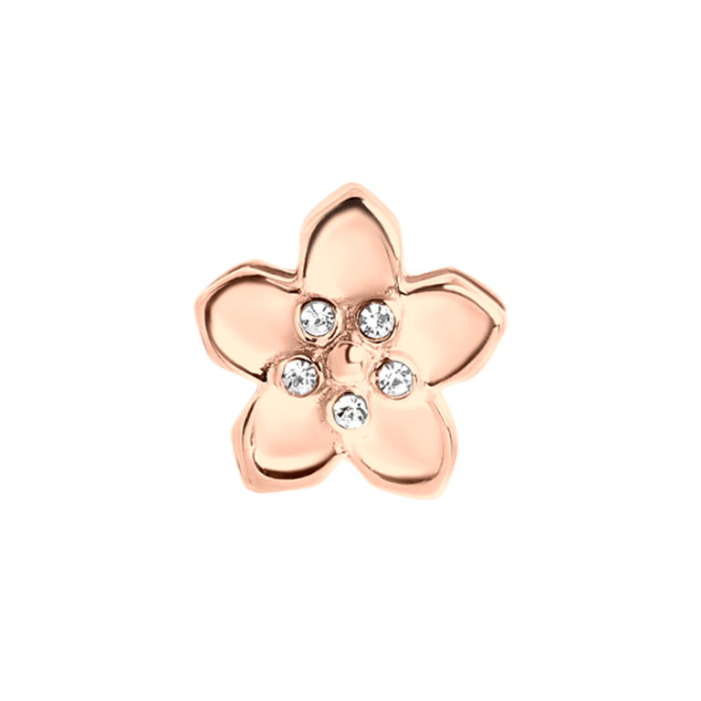 Stainless steel roseplated slider bloem