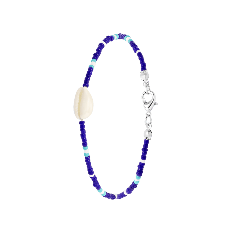 Bijoux enkelband met kralen en schelp