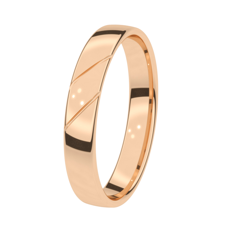 Trauring für Damen, 585 Rotgold, 4 mm, Jasmin
