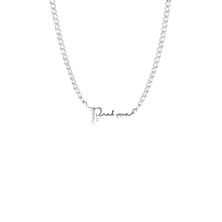 Stainless steel voor heren naamketting old english voor heren