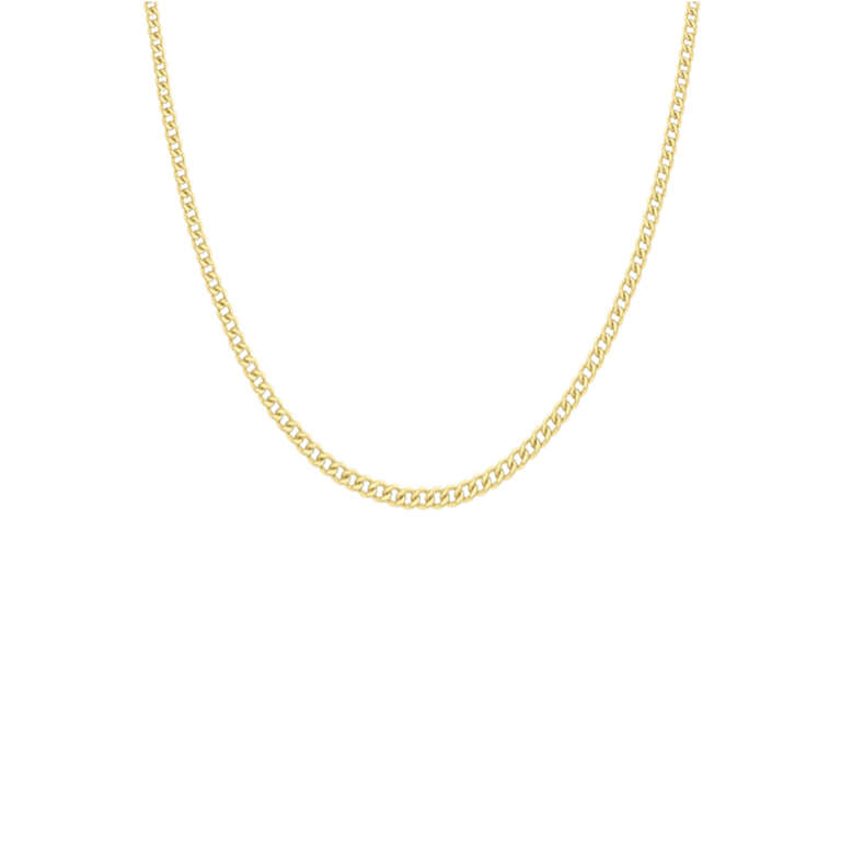 9K ketting met holle gourmet schakel 3,7mm