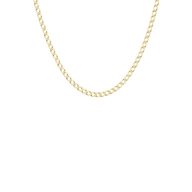 9K ketting met diamond cut gourmet schakel 4,8mm