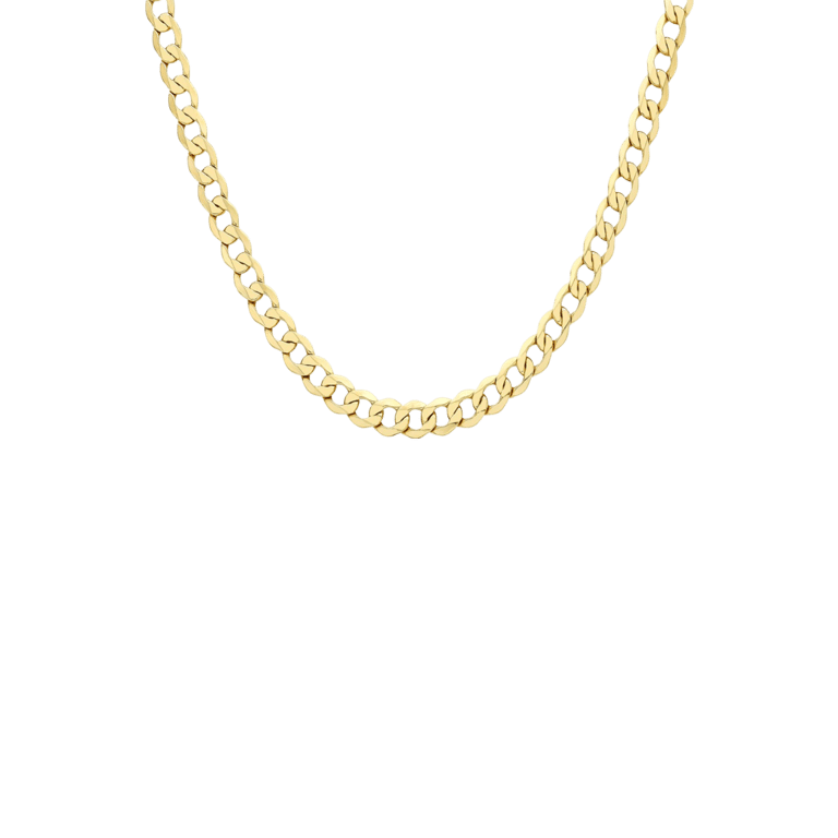 9K ketting met holle gourmet schakel 7,9mm