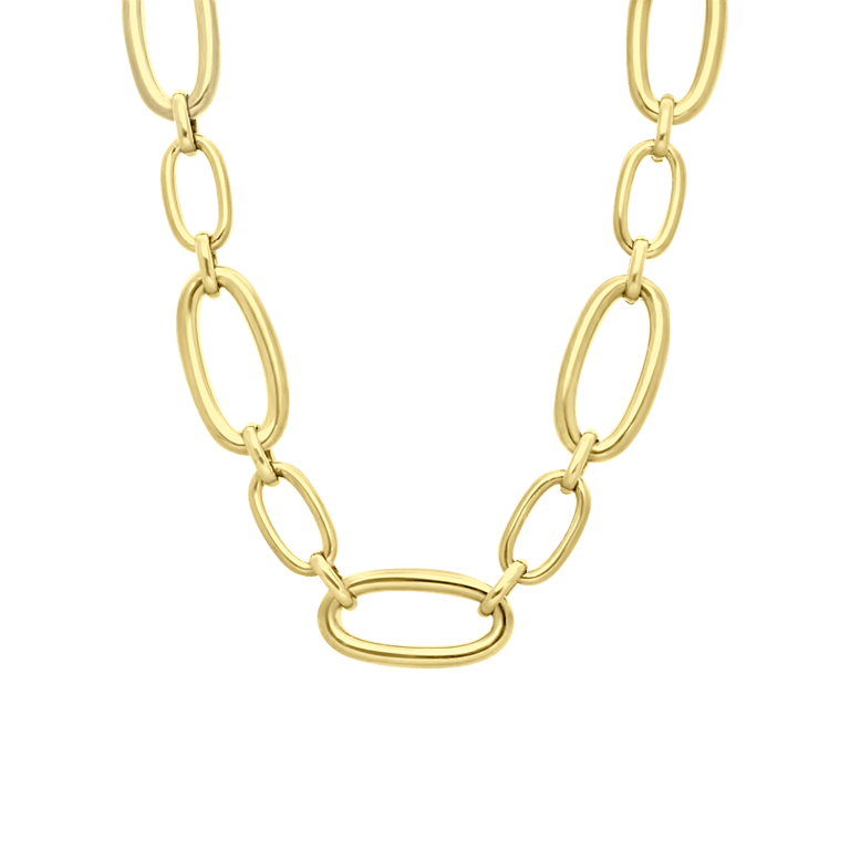 Halskette, Edelstahl, vergoldet (750 Gold), Floria