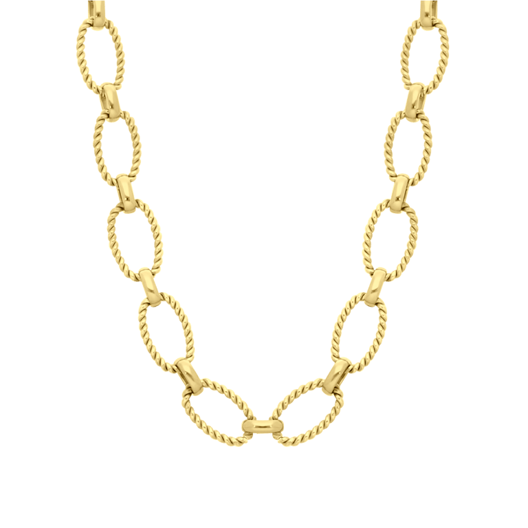 Stalen goldplated ketting voor dames