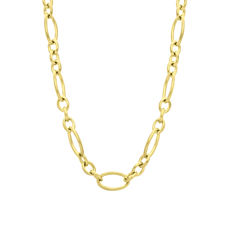 Halskette, Edelstahl, vergoldet (750 Gold), Madeleine