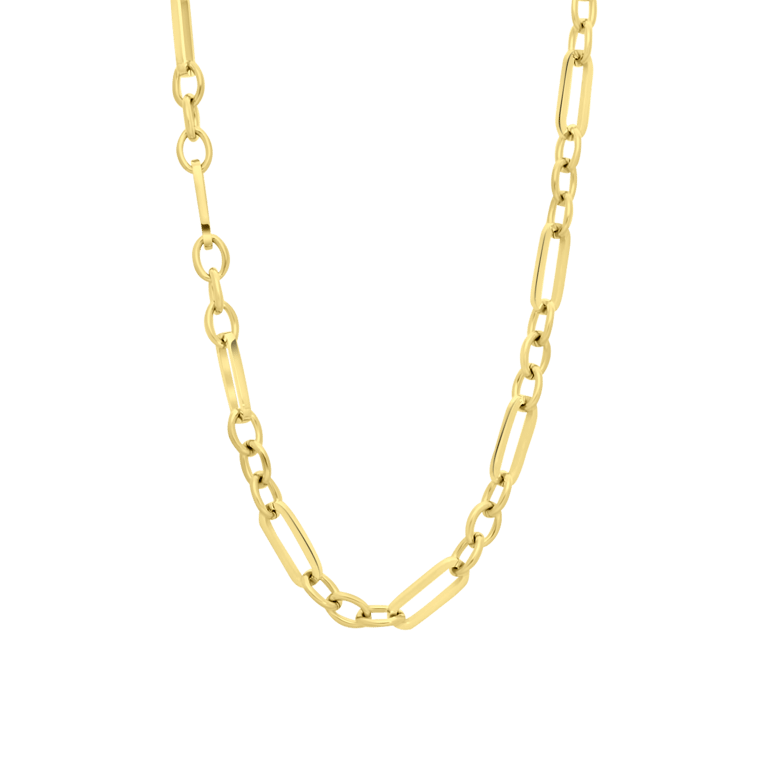 Gerecycled stalen 18 karaat goldplated ketting Odila