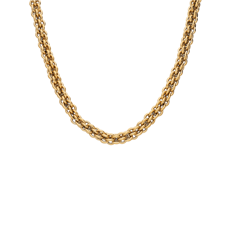 Gerecycled stalen 18 karaat goldplated ketting Anaulle