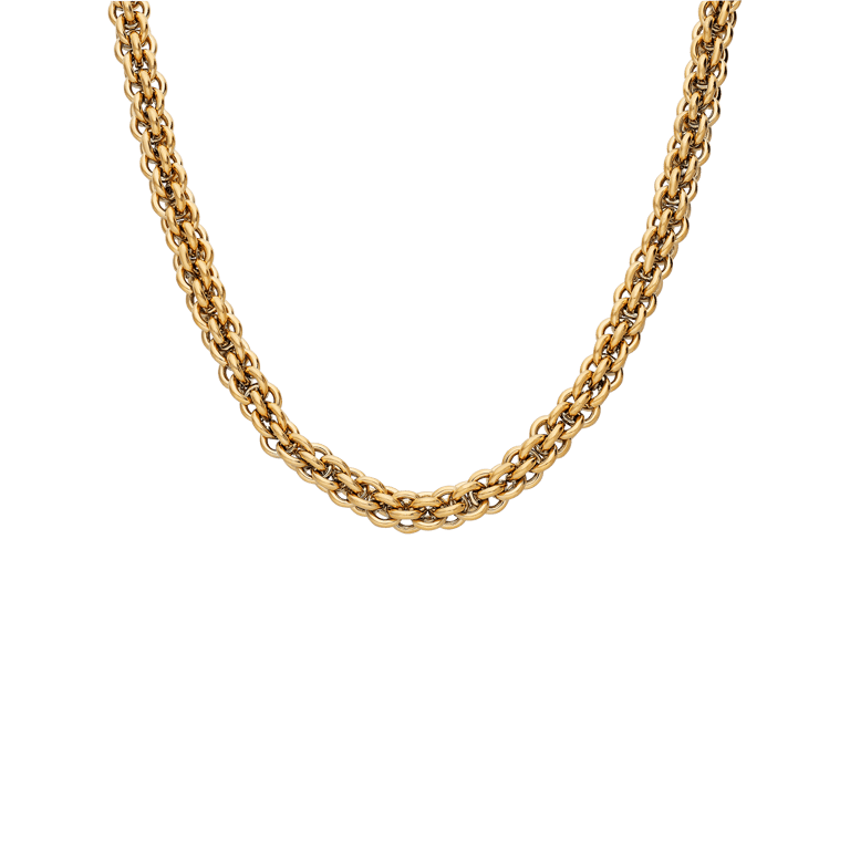 Stalen goldplated ketting voor dames