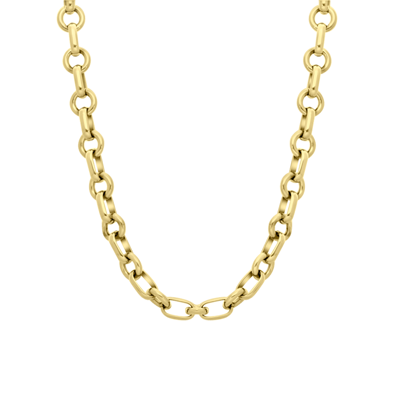 Halskette, Edelstahl, vergoldet (750 Gold), Ines