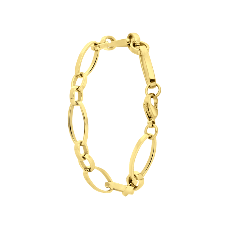 Gerecycled stalen 18 karaat goldplated armband Modeste