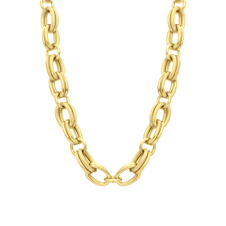 Halskette, Edelstahl, vergoldet (750 Gold), Cecile