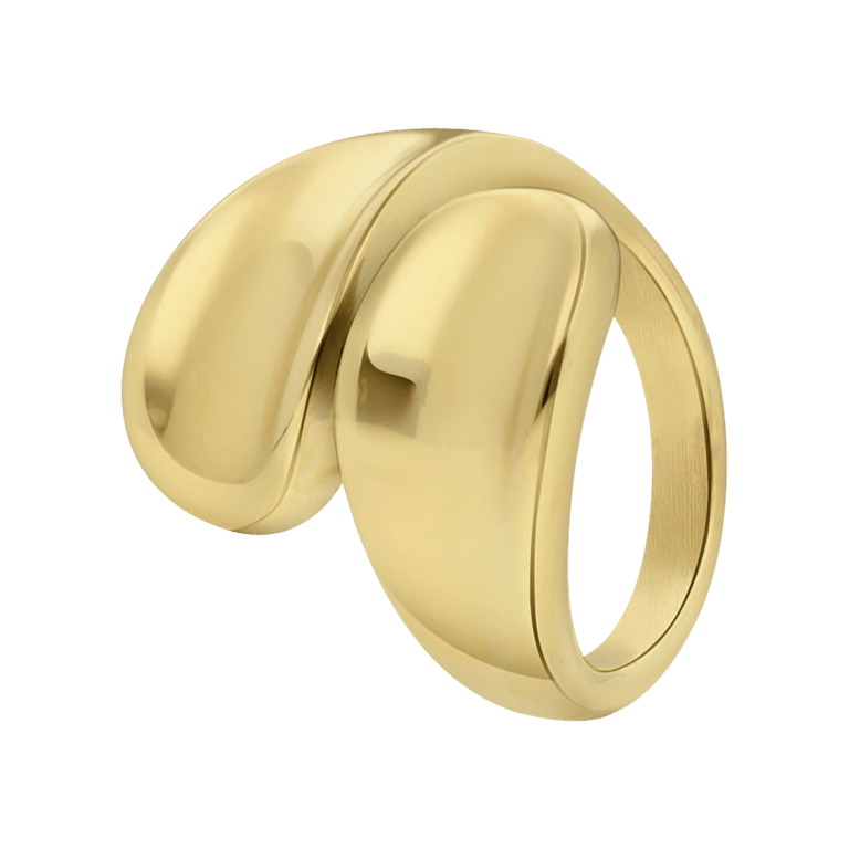 Ring, Edelstahl, vergoldet (750 Gold), Noemie